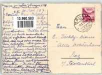 8706 Meilen Künstlerkarte Haus Betfahrt Hohenegg sign. l. Gysel