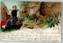 4500 Solothurn Soleure 1905 Gebrauchsspuren Tracht Blume Alpenrebe Einsiedelei Lithographie