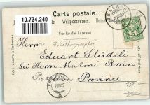 4500 Solothurn Soleure 1905 Gebrauchsspuren Tracht Blume Alpenrebe Einsiedelei Lithographie