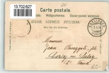 8132 Egg bei Zürich 1908 BOAKC Lithographie Secundarschulhaus Schröder'sche Seifenfabriken Kirche Verlag Künzli Nr 1 Glückwunsch Neujahr Gebrauchsspuren, bitte Scan genau beachten!