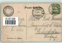 8000 Zürich 1907 Gebrauchsspuren Eidgen. Schützenfest