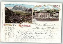7310 Bad Ragaz 1899 Lithographie Hotel Pension Lattmann