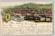 9000 St. Gallen S. Gallo 1898 Gebrauchsspuren