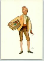 1800 Vevey Künstlerkarte Fête des Vignerons 1927 Série des Saisons Petit Vendangeur sign. E. St. B.