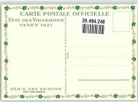 1800 Vevey Künstlerkarte Fête des Vignerons 1927 Série des Saisons Petit Vendangeur sign. E. St. B.