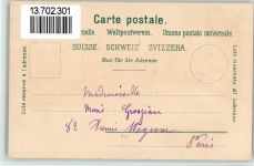 1304 Cossonay-Ville BOAKC Lithographie La Tine de Conflans Funiculaire Bergbahn Edelweiß Verlag Künzli Nr 1986