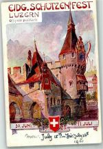 6000 Luzern Lucerne 1901 Künstlerkarte Offizielle Postkarte