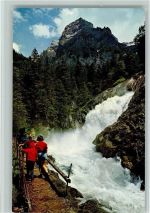 3775 Lenk im Simmental - Wanderer am Simmenfall