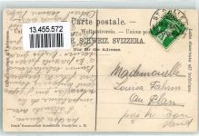 9000 St. Gallen S. Gallo 1912 Prägedruck Unionplatz Kathedrale Marktgasse Schweizer Bankverein u. Broderbrunnen Lithographie