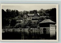 6315 Oberägeri 1935 Foto AK schöne Teilansicht am Wasser AK
