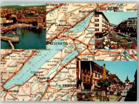 3280 Murten Morat - Landkarte Drei Seen