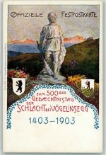 Vögelinsegg 1903 Künstlerkarte Offizielle Festpostkarte Zum 500. Gedächtnistag der Schlacht bei Vögelinsegg sign