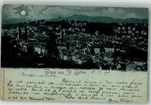 9000 St. Gallen S. Gallo 1898 Mondschein