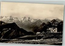 6443 Morschach Foto AK Gasthaus Frohnalpstock Hüttenstempel