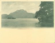 6440 Vierwaldstättersee Klapp AK Pilatus Raddampfer