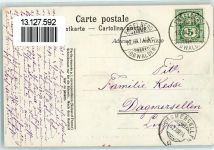 6390 Engelberg 1904 - Sommerwirtschaft Chalet-Alpenrose mit Rigidalstöcke auf Bord