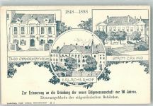 3000 Bern Berne 1898 Lithographie Gründung der neuen Eidgenossenschaft vor 50 Jahren Äuss. Standesrathaus Städt. Casino Erlacherhof