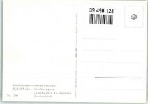 St Gotthard Postkutsche Gotthardpost Künstler R. Koller Kuh Postkutsche Schweiz Künstlerkarte