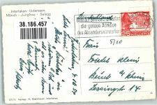 3800 Interlaken 1954 Foto AK Mönch Jungfrau Sulegg