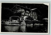 3653 Oberhofen am Thunersee 1936 Foto AK Pension Zaugg
