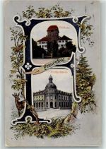 8500 Frauenfeld Gebrauchsspuren Buchstabenkarte Schloss Postgebäude