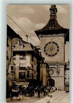 3000 Bern Berne - Zeitglockenturm Droschke Trambahn