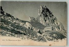 Säntis 1907 Foto AK Die Wagenlücke am Säntis