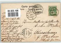 Säntis 1907 Foto AK Die Wagenlücke am Säntis