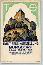 3400 Burgdorf Berthoud 1924 - Kantt Bern Ausstellung Gewerbe Industrie Kunst und Gartenbau