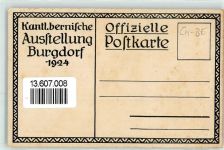 3400 Burgdorf Berthoud 1924 - Kantt Bern Ausstellung Gewerbe Industrie Kunst und Gartenbau