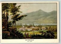 5116 Schinznach Bad Gebrauchsspuren Werbung Schwefelbad anno 1830 Künstlerkarte