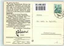 5116 Schinznach Bad Gebrauchsspuren Werbung Schwefelbad anno 1830 Künstlerkarte