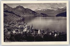 6353 Weggis - Kirche, Ortsansicht, Vierwaldstättersee, Alpenpanorama