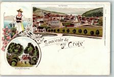 1450 Ste-Croix Gebrauchsspuren Tracht Denkmal Lithographie