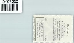 4225 Brislach - Vignette Wappen Kaffee Hag 1920-1940 Lilienzepter