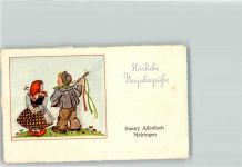 3860 Meiringen KEINE AK Glückwünsche Neujahr Familie Allenbach