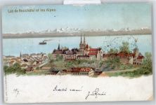 2000 Neuchâtel Neuenburg - Gesamtansicht, See