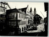 8000 Zürich Foto AK Hotel Gasthaus Zunfthaus zur Safran Straßenbahn Auto