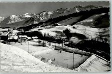6174 Sörenberg Foto AK Eisbahn mit Brienzer Rothorn Winter