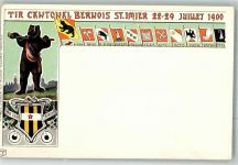 2610 St-Imier Saint-Imier 1900 Lithographie Wappen Bär Tir Cantonal Bernois