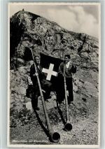 Pilatus Kulm Alphornbläser Wappen Alphorn