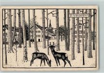 St Chrischona 1909 Künstlerkarte Federzeichnung