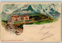 3823 Kleine Scheidegg 1898 Lithographie Bergbahn