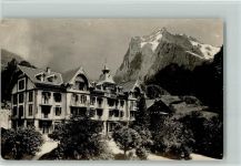3818 Grindelwald 1926 Gebrauchsspuren Hotel Schönegg , Foto AK Eckknick