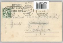 8260 Stein am Rhein - Teilansicht, Boot, Fluss