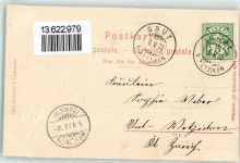 8640 Rapperswil SG Prägedruck Steinbock Wappen Lithographie