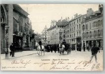 1000 Lausanne Losanna - Place St-Francois Kutsche Reiter
