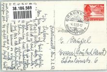 8784 Braunwald 1953 Foto AK Bergbahn