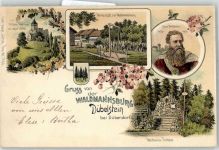 8600 Dübendorf 1899 Lithographie Gasthaus Schloss Dübelstein Hans Waldmann