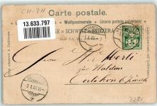 8708 Männedorf 1900 Gebrauchsspuren Lithographie